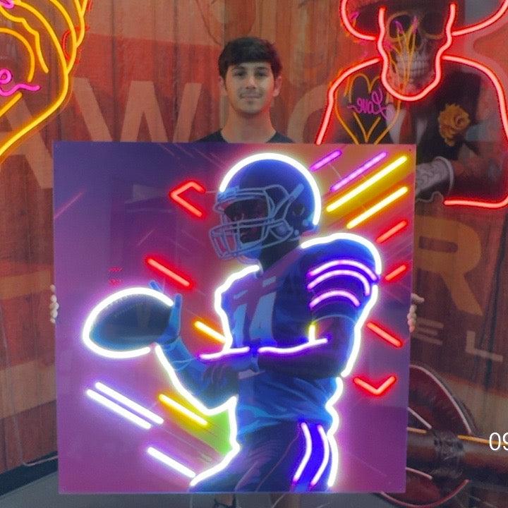 Enseigne Néon Personnalisée Joueur De Football