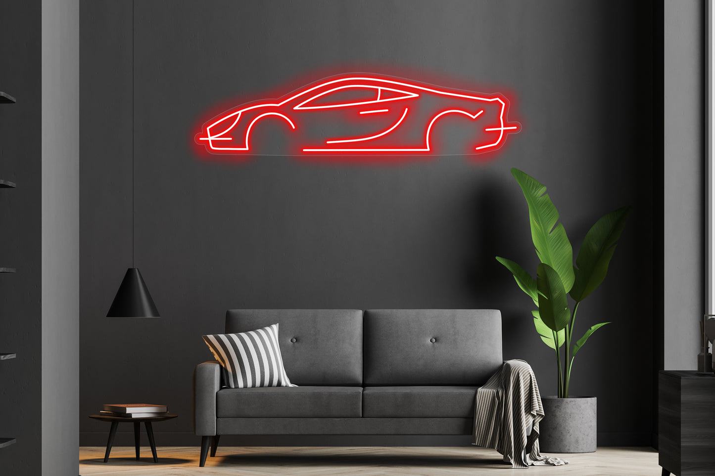 Sports Car Custom Neon LED Sign featuring a sleek and dynamic car design, ideal for automotive enthusiasts and modern spaces