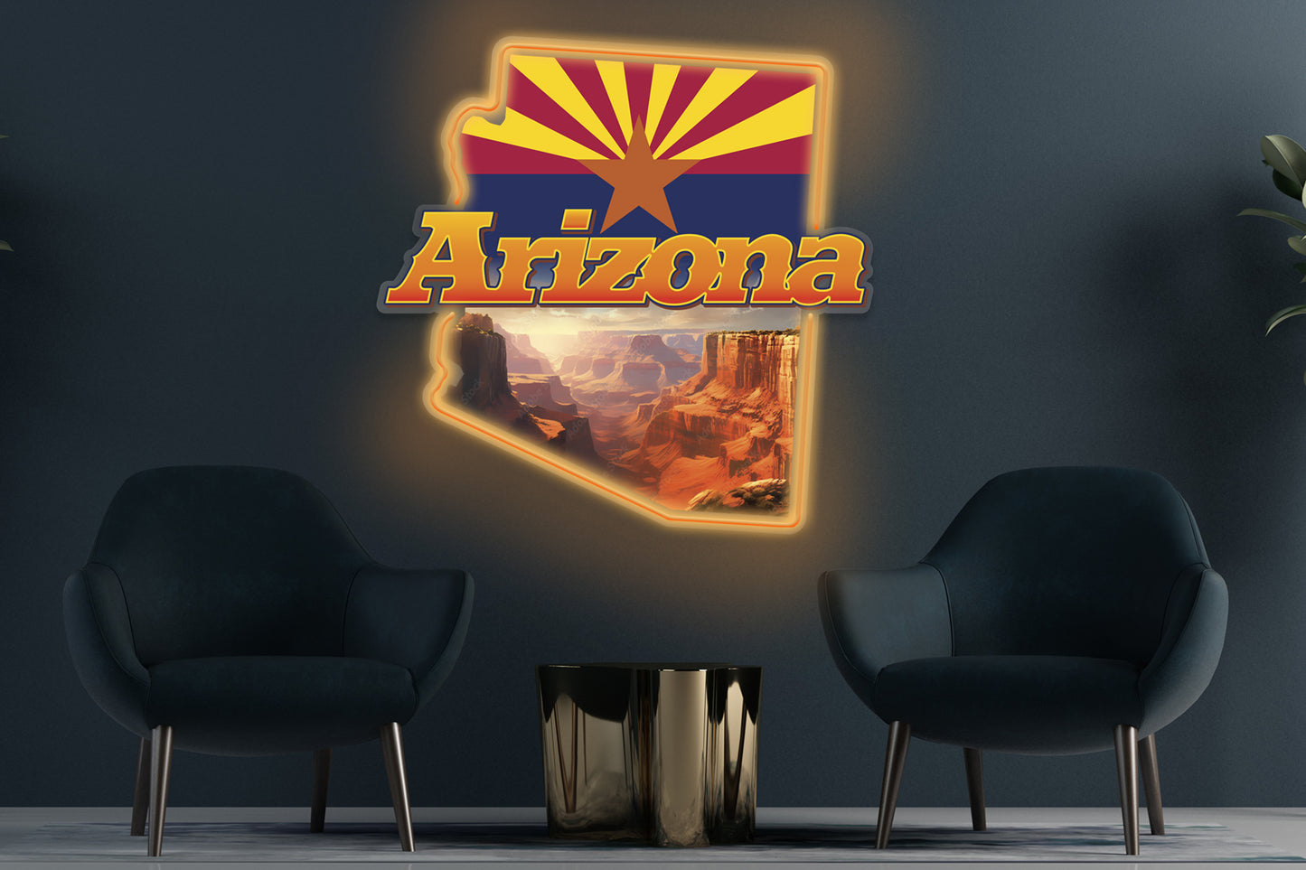 Enseigne au néon de l'État de l'Arizona