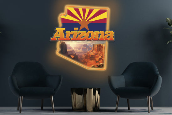 Enseigne au néon de l'État de l'Arizona