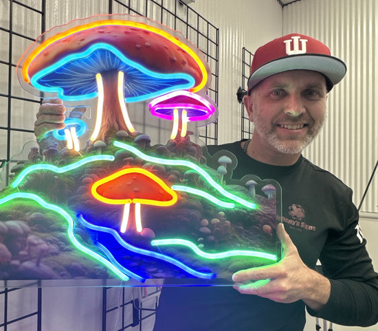 Vibrant Mushrooms Custom Neon LED Sign