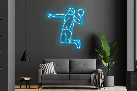 Ball Player custom neon LED sign featuring a vibrant athlete design, perfect for sports fans, game rooms, or athletic-themed decor