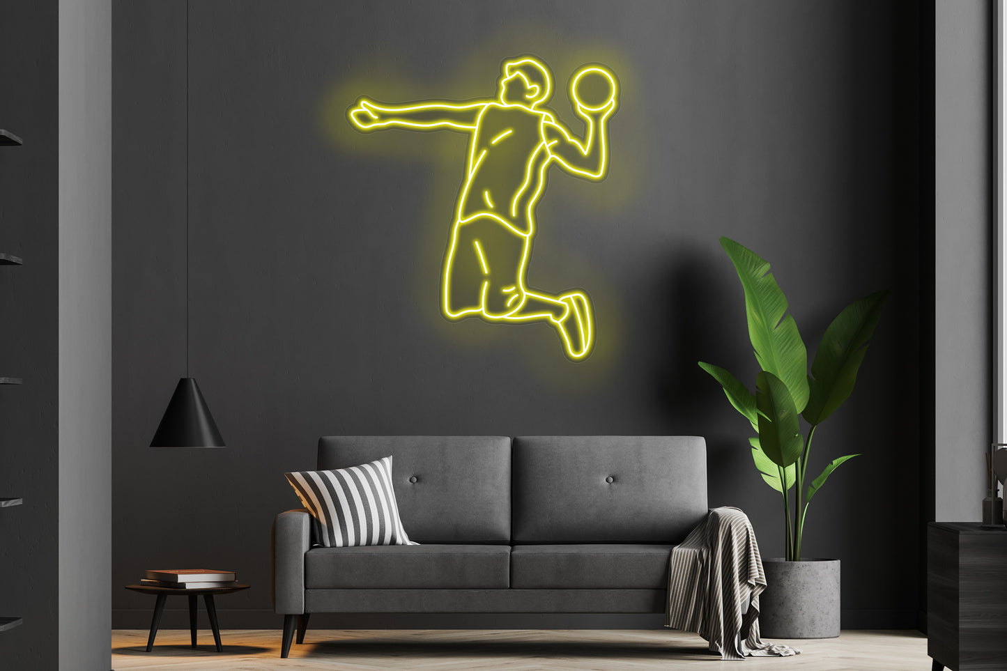 Ball Player custom neon LED sign featuring a vibrant athlete design, perfect for sports fans, game rooms, or athletic-themed decor