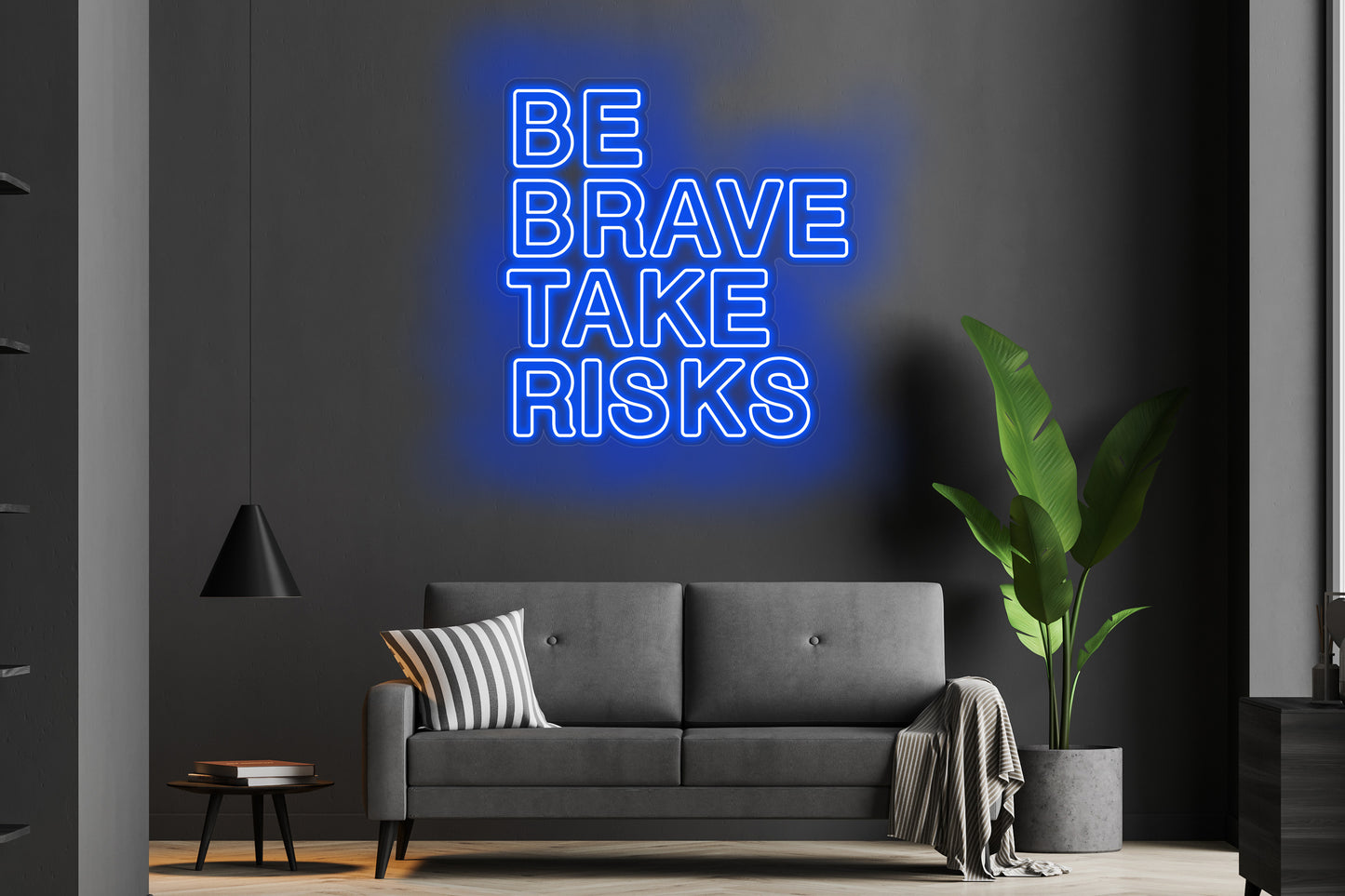 Be Brave Take Risks Custom Neon LED