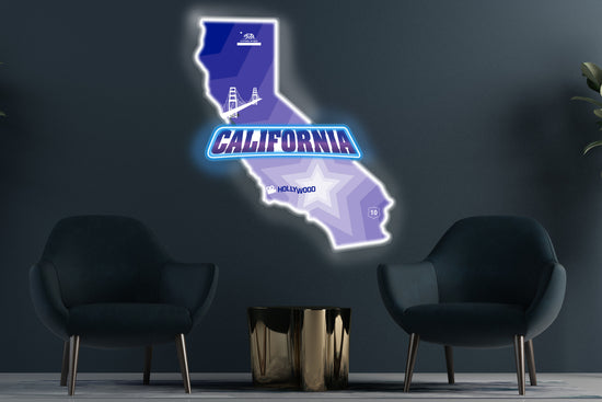 Grande enseigne au néon personnalisée de Californie