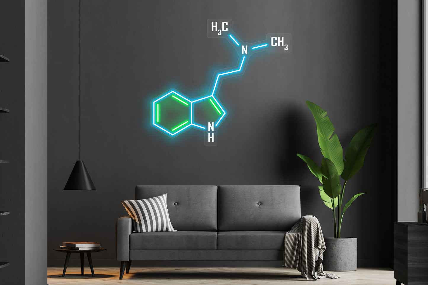 Enseigne au néon personnalisée de molécule DMT