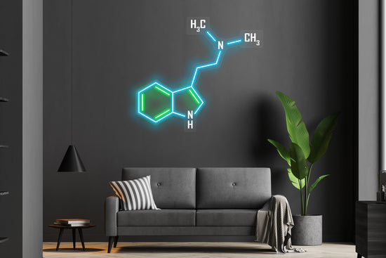 Enseigne au néon personnalisée de molécule DMT