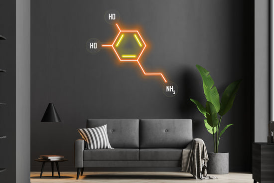 Dopamine Molecule Custom Neon LED Sign