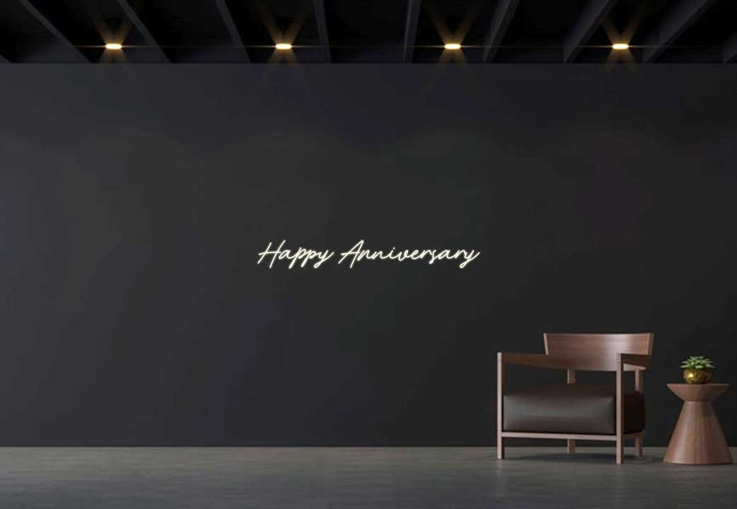 Happy Anniversary Custom Neon Sign 