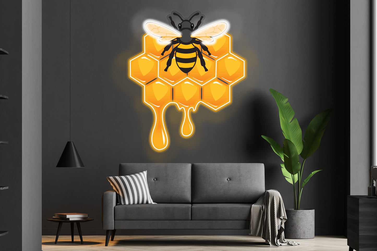 Honeycomb Bee Custom Neon LED