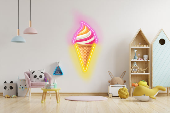 Ice Cream Cone Custom Neon LED Sign