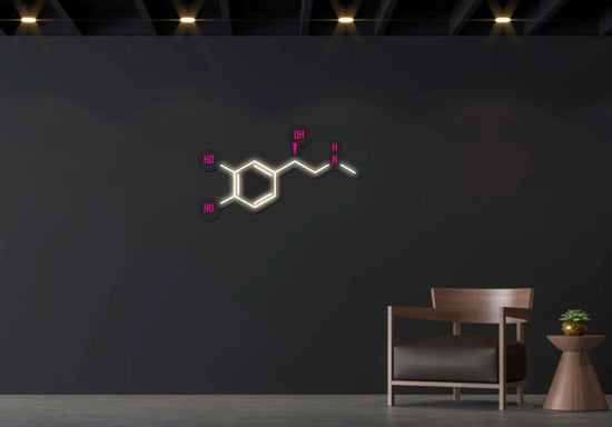 Adrenaline Molecule Custom LED Sign