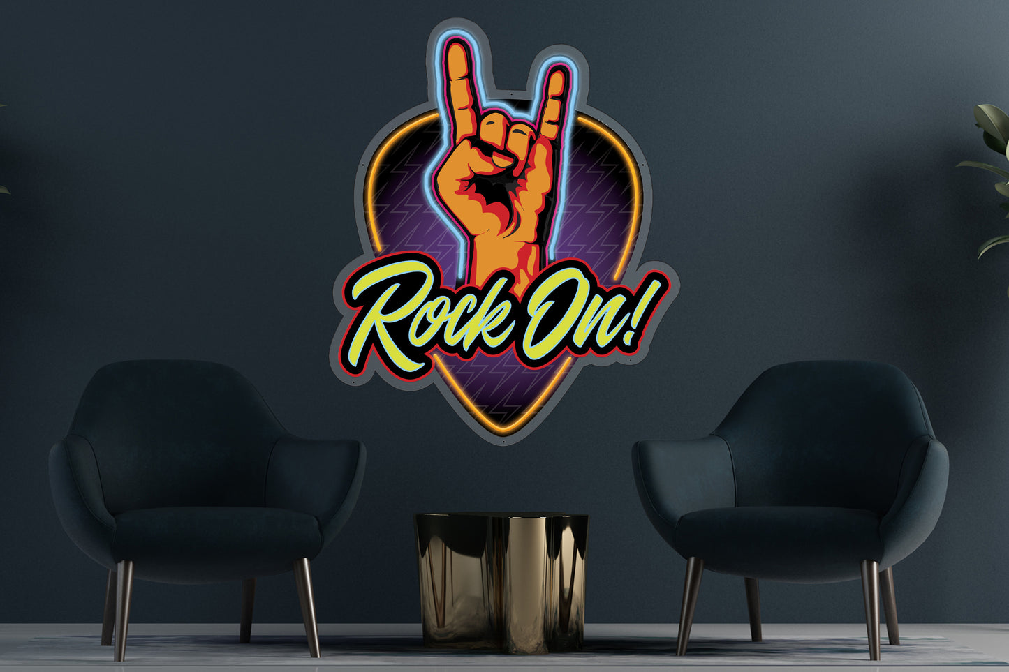 Rock On Custom Neon LED Sign