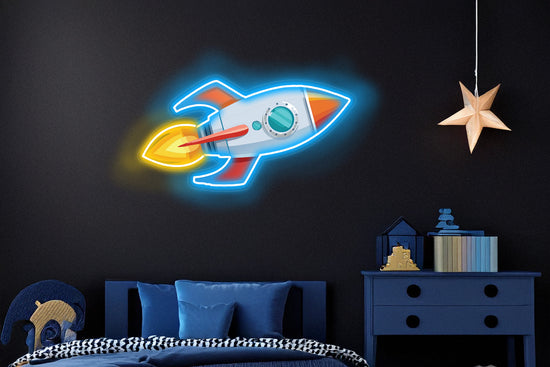 Rocket Ship Custom Neon LED Sign