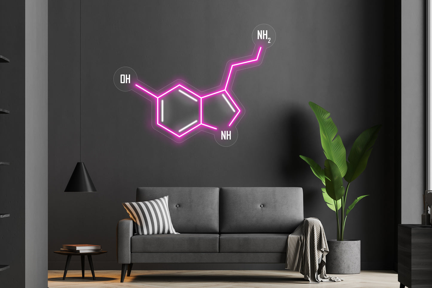 Serotonin Molecule Custom Neon LED Sign