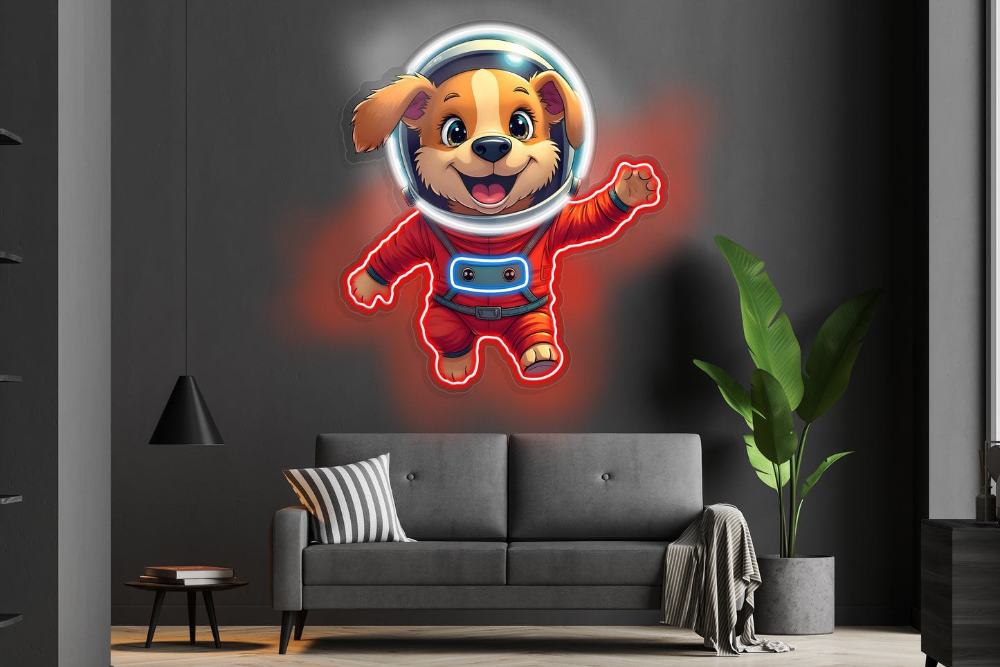 Space Pup Custom Neon LED