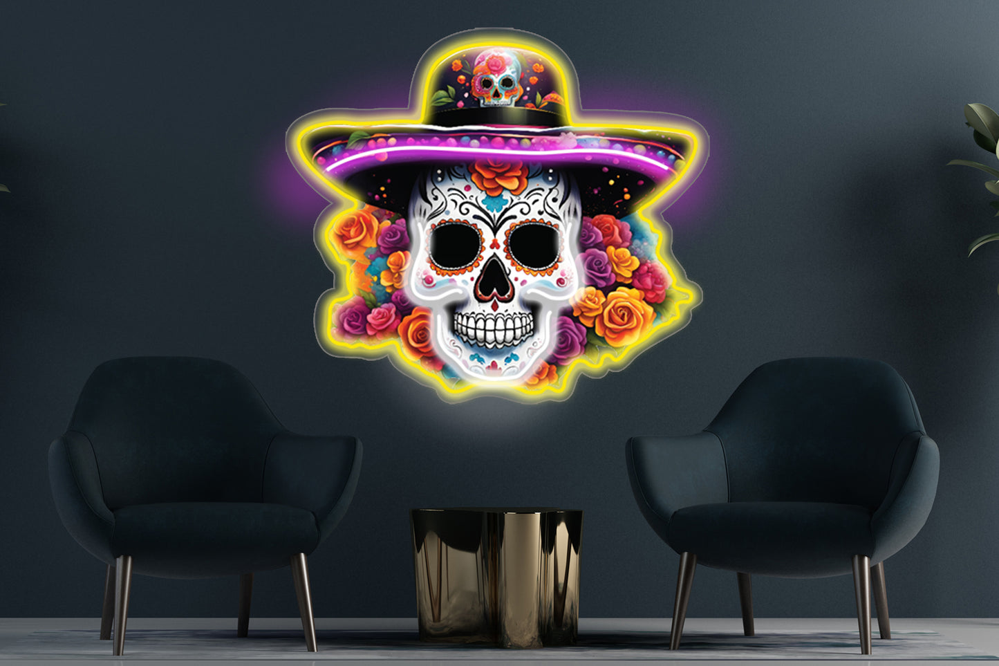 Sugar Skull  Custom Neon LED Sign