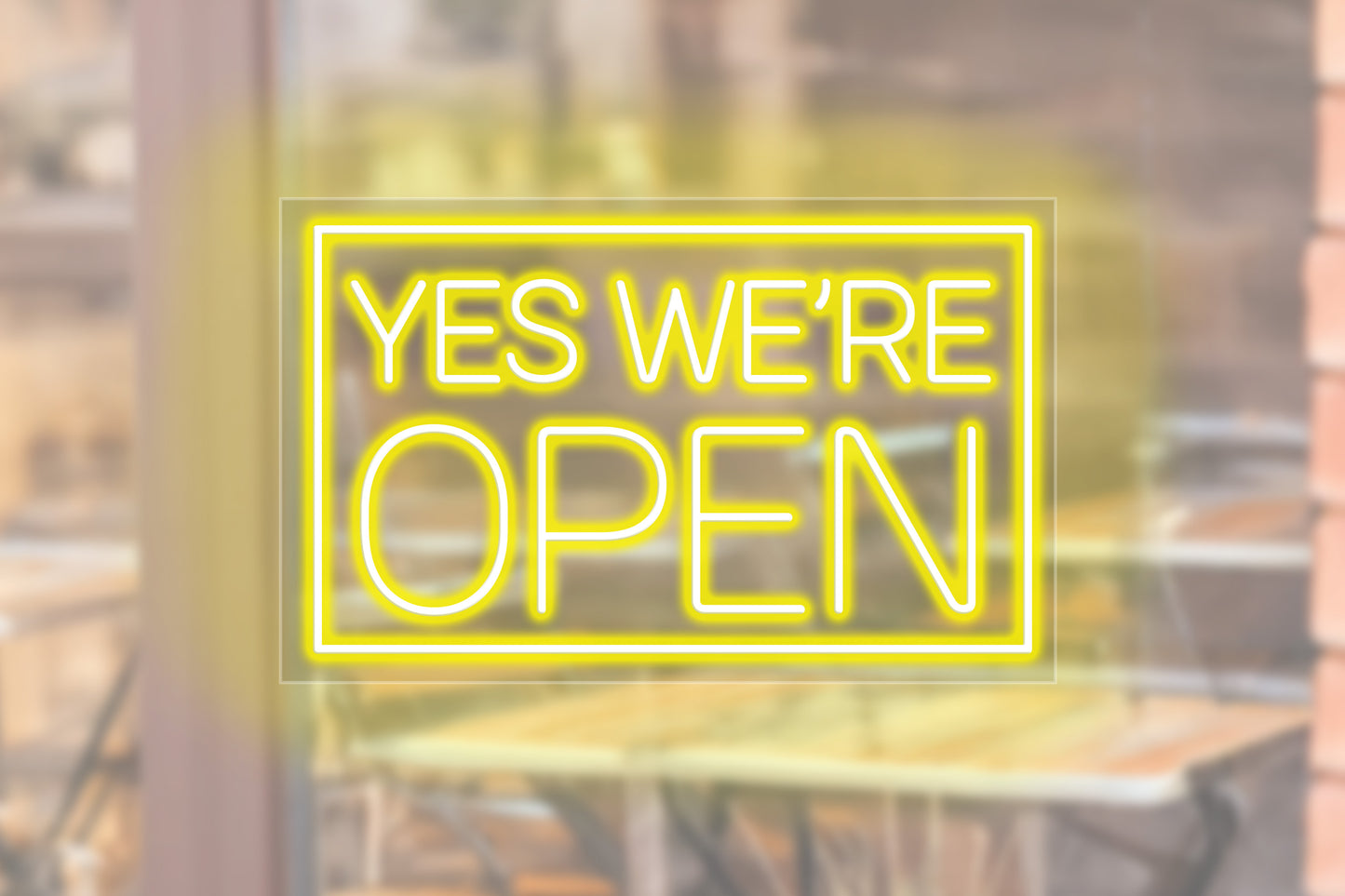 Yes We're Open Custom Neon LED Sign