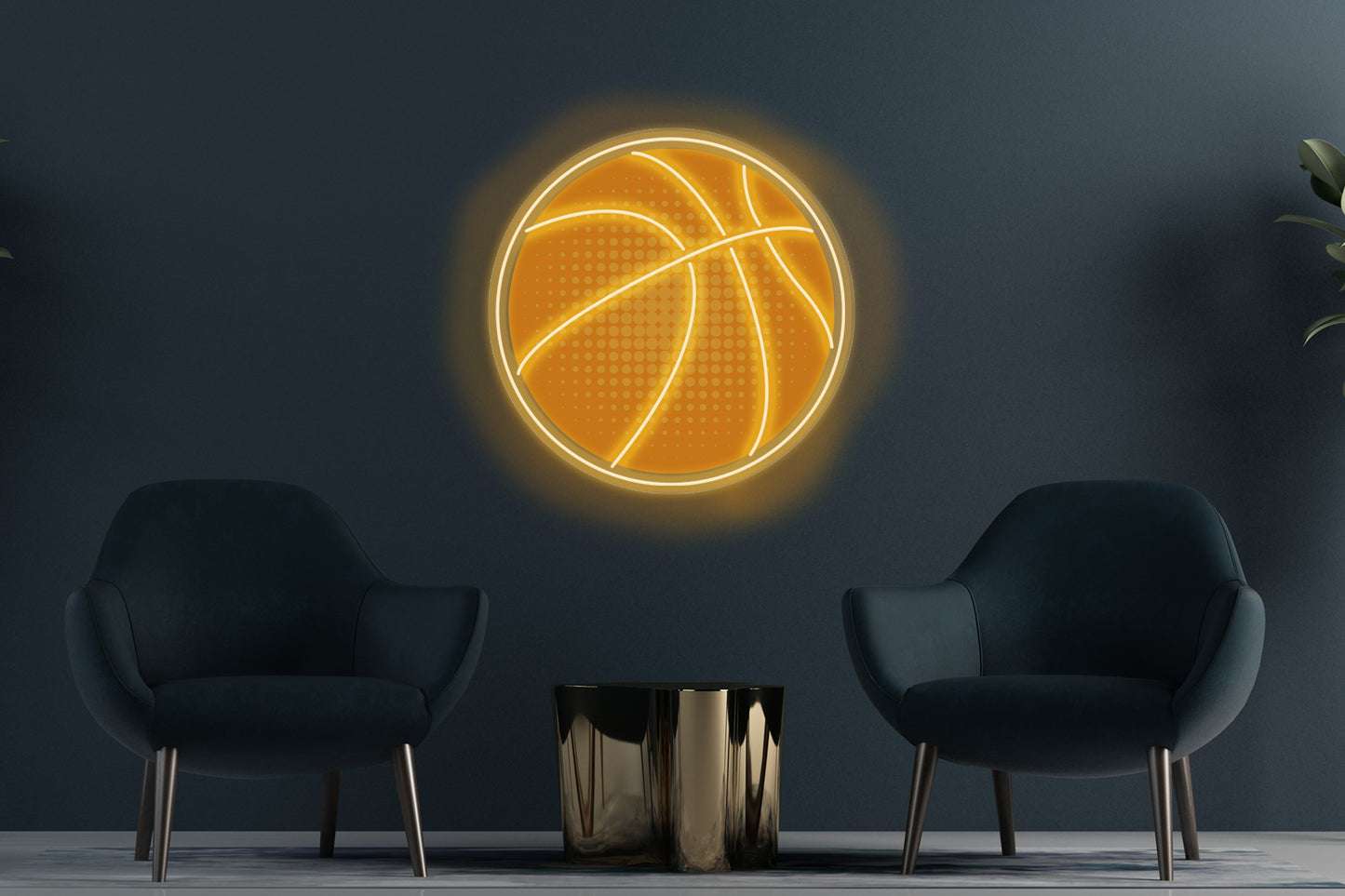 Impression complète de basket-ball avec panneau LED personnalisé au néon