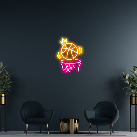 Basketball In Net Custom Neon Sign