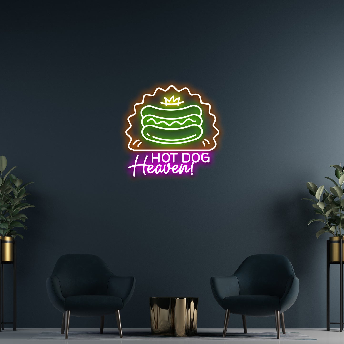 Hot Dog Heaven! Custom Neon LED Sign - Johnny's LED Factory