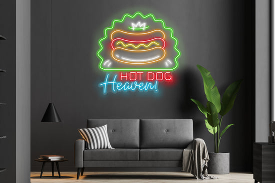 Hot Dog Heaven! Custom Neon LED Sign