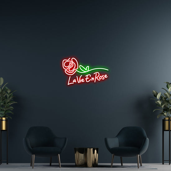 La Vie En Rose Custom Neon LED Sign