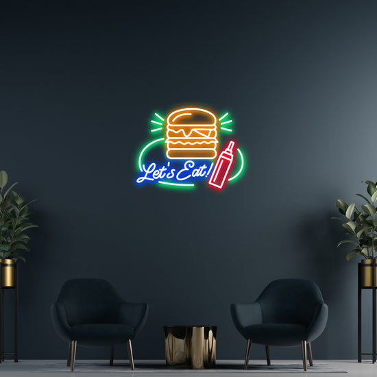 Let's Eat Custom Neon Sign