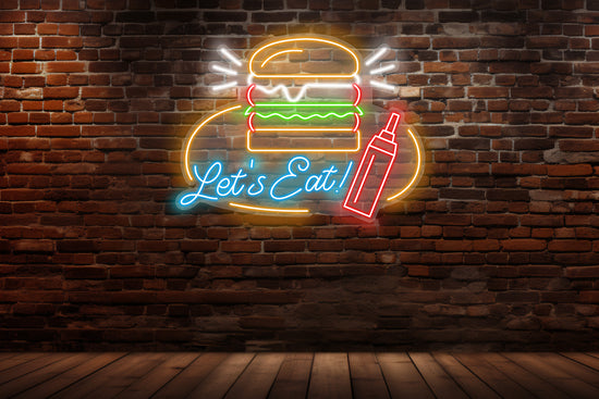 Let's Eat Custom Neon LED Sign