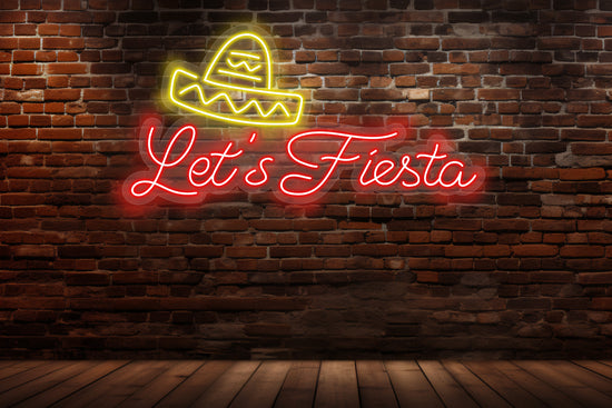 Let's Fiesta Custom Neon LED Sign