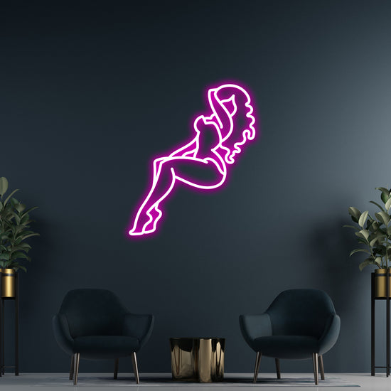 Sultry Sexy Pin Up Girl Neon Sign 