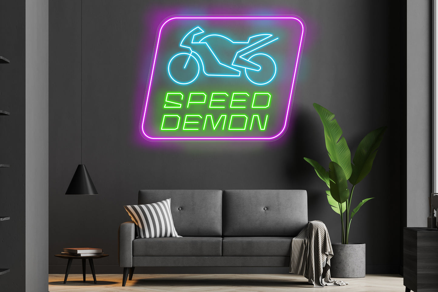 Speed Demon (motorcycle) Custom Neon LED Sign