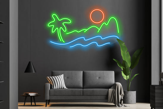 Palm Waves 1 Custom Neon LED Sign